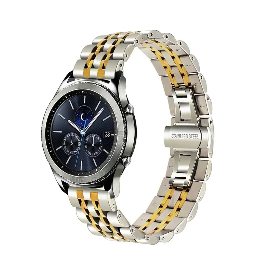 Stainless Steel Watch Band 22mm Smartwatch Wristband Metal Link Band Adjustable Universal Robust | Sansoti