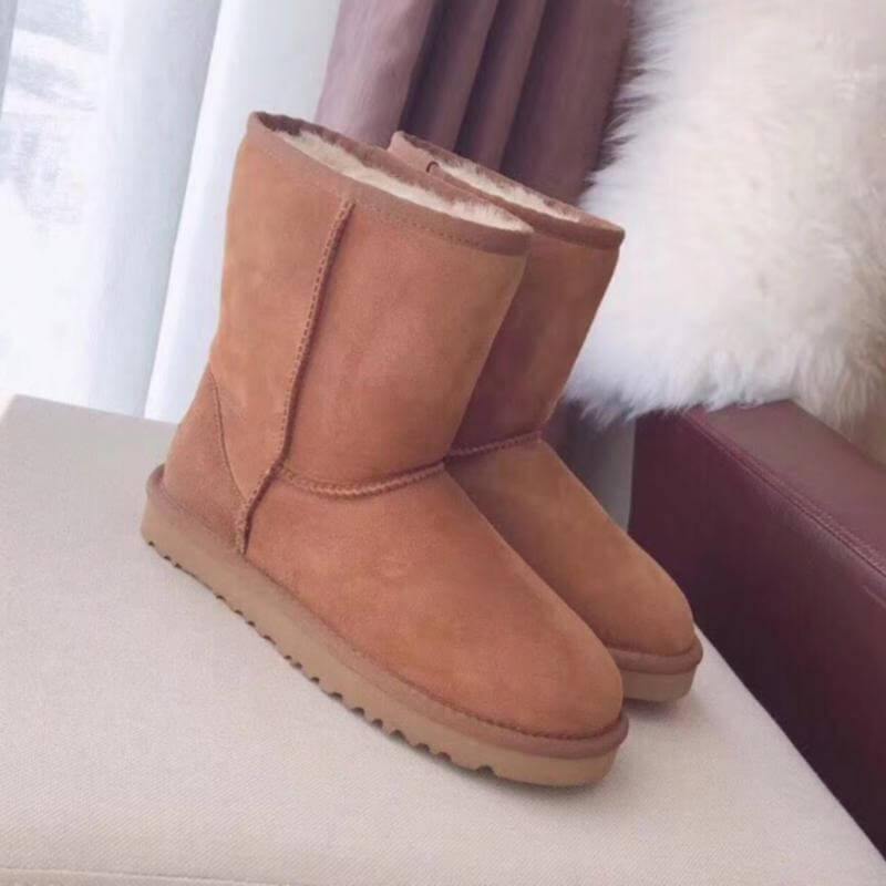 Gefütterte Lederstiefeletten für Damen, Winterschuhe mit warmer Fütterung, schneefest, bequem und weich | Sansoti