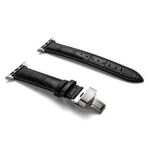 Leather Smartwatch Band Cowhide 42-49mm Adjustable Wristband Sporty Casual Style Watch Accessory | Sansoti