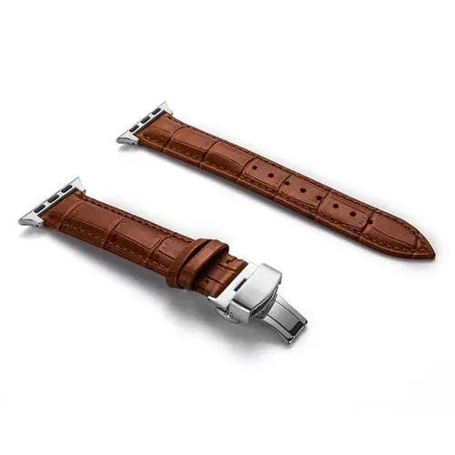 Leather Smartwatch Band Cowhide 42-49mm Adjustable Wristband Sporty Casual Style Watch Accessory | Sansoti