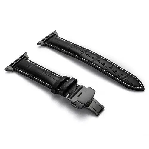 Leather Smartwatch Band Cowhide 42-49mm Adjustable Wristband Sporty Casual Style Watch Accessory | Sansoti