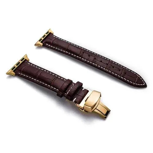 Leather Smartwatch Band Cowhide 42-49mm Adjustable Wristband Sporty Casual Style Watch Accessory | Sansoti