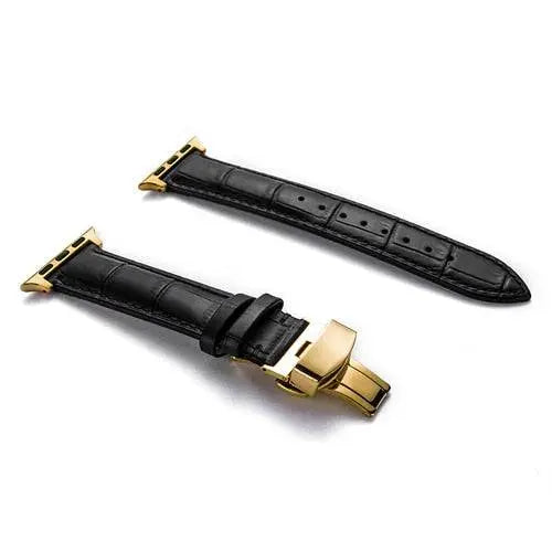 Leather Smartwatch Band Cowhide 42-49mm Adjustable Wristband Sporty Casual Style Watch Accessory | Sansoti