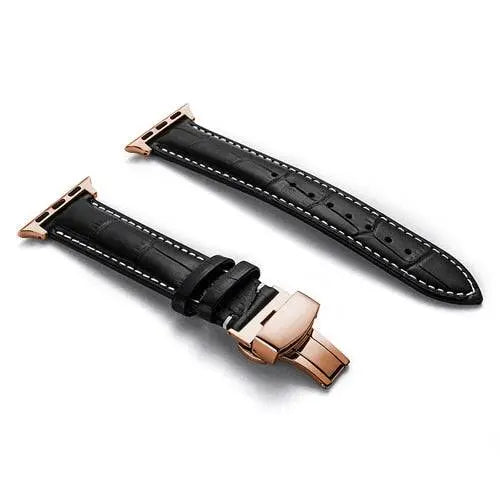 Leather Smartwatch Band Cowhide 42-49mm Adjustable Wristband Sporty Casual Style Watch Accessory | Sansoti