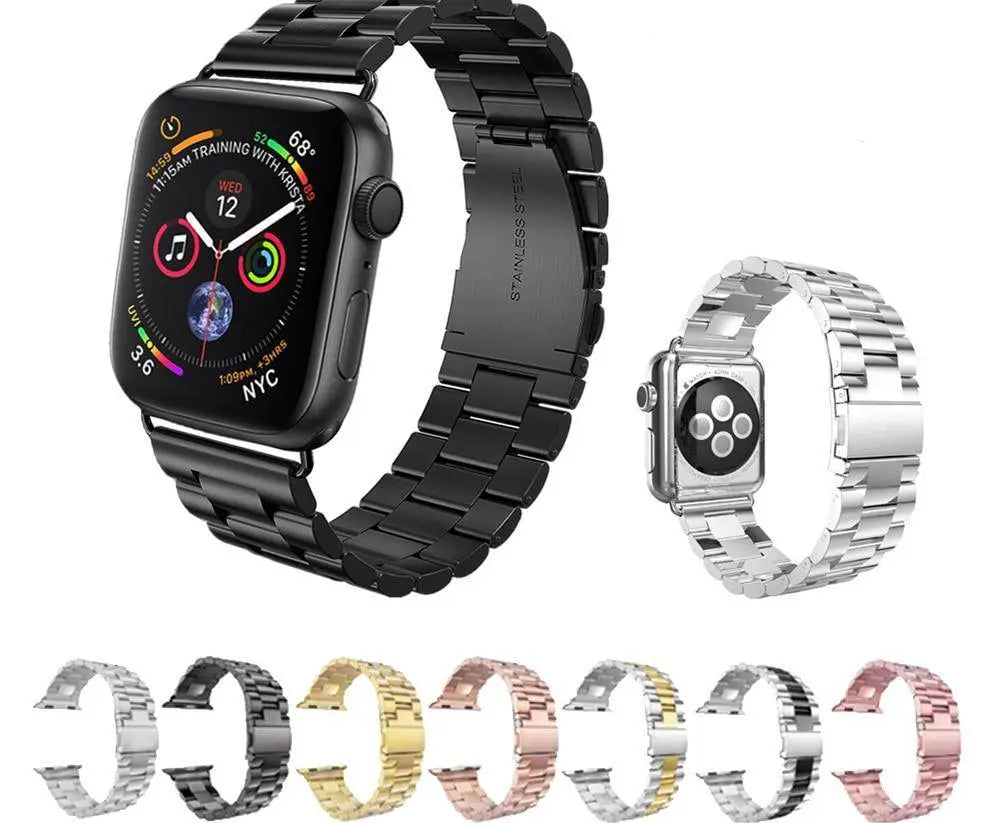 Stainless Steel Link Band Smartwatch 42mm 46mm 49mm Wristband Adjustable Metal Watch Accessory Universal | Sansoti