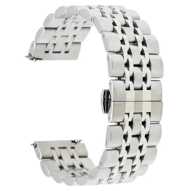 Stainless Steel Watch Band 22mm Smartwatch Wristband Metal Link Band Adjustable Universal Robust | Sansoti