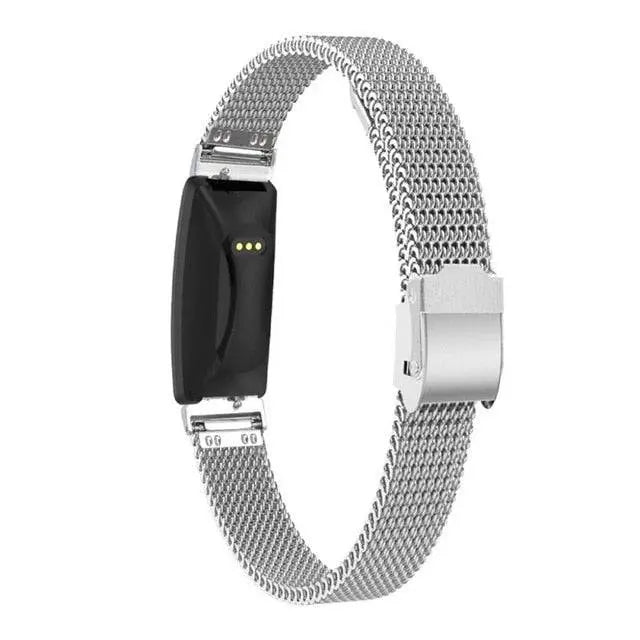 Metalen Mesh Horlogeband Roestvrij Staal Verstelbaar Magnetisch Polsbandje voor Fitnesstracker Sporthorloge | Sansoti