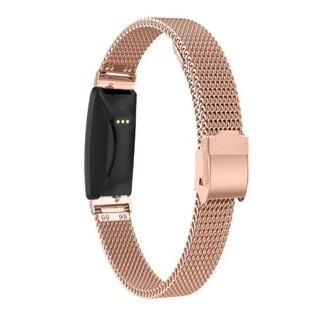 Metalen Mesh Horlogeband Roestvrij Staal Verstelbaar Magnetisch Polsbandje voor Fitnesstracker Sporthorloge | Sansoti