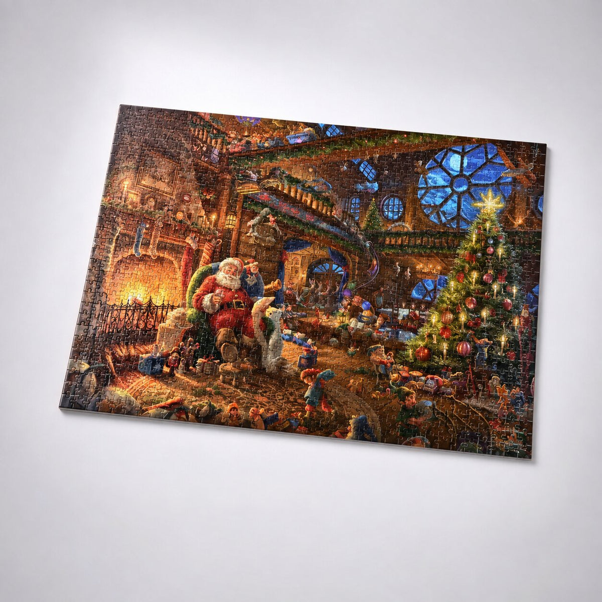 Adventskalender mit 1008 Puzzleteilen, 24 Tage, Weihnachtspuzzle 50x70cm, komplett mit Poster, Weihnachtsdekoration | Sansoti