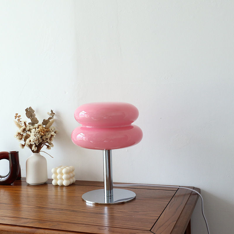 Tischleuchte Glas Ei Italienischer Designer Design LED Dimmbar Schlafzimmer Wohnzimmer Arbeitszimmer Stimmungslicht Drehknopf Eisen Glas