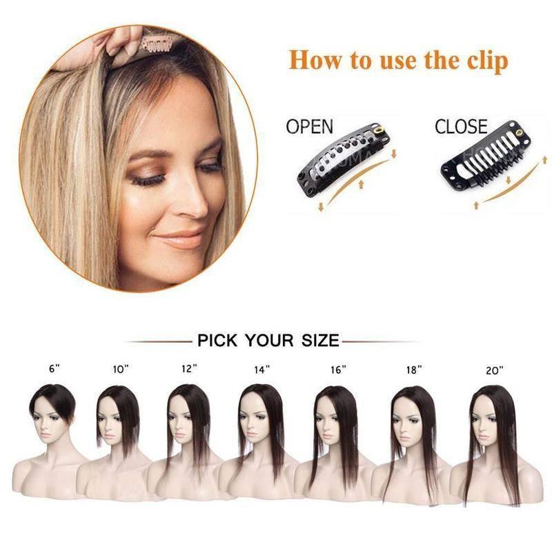 Clip-in Haarstuk Kort Haar Volume Synthetisch Fiber 10 Kleuren Natuurlijke Look Eenvoudig Bevestigen | Sansoti