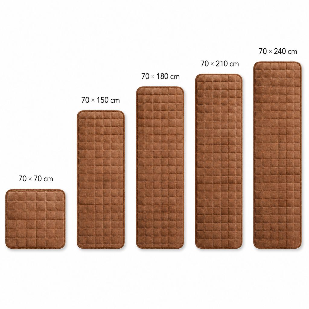 Quilted Sofa Cover Non-Slip Scratch-Resistant Pet Protector 70–240 cm Microfiber Dark Gray Brown | Sansoti