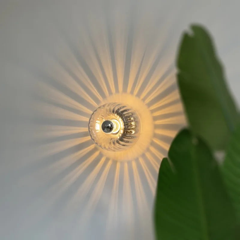 Wandlamp Glas Scandinavisch Bauhaus Metaal E14 Woonkamer Gang Trap Modern | Sansoti