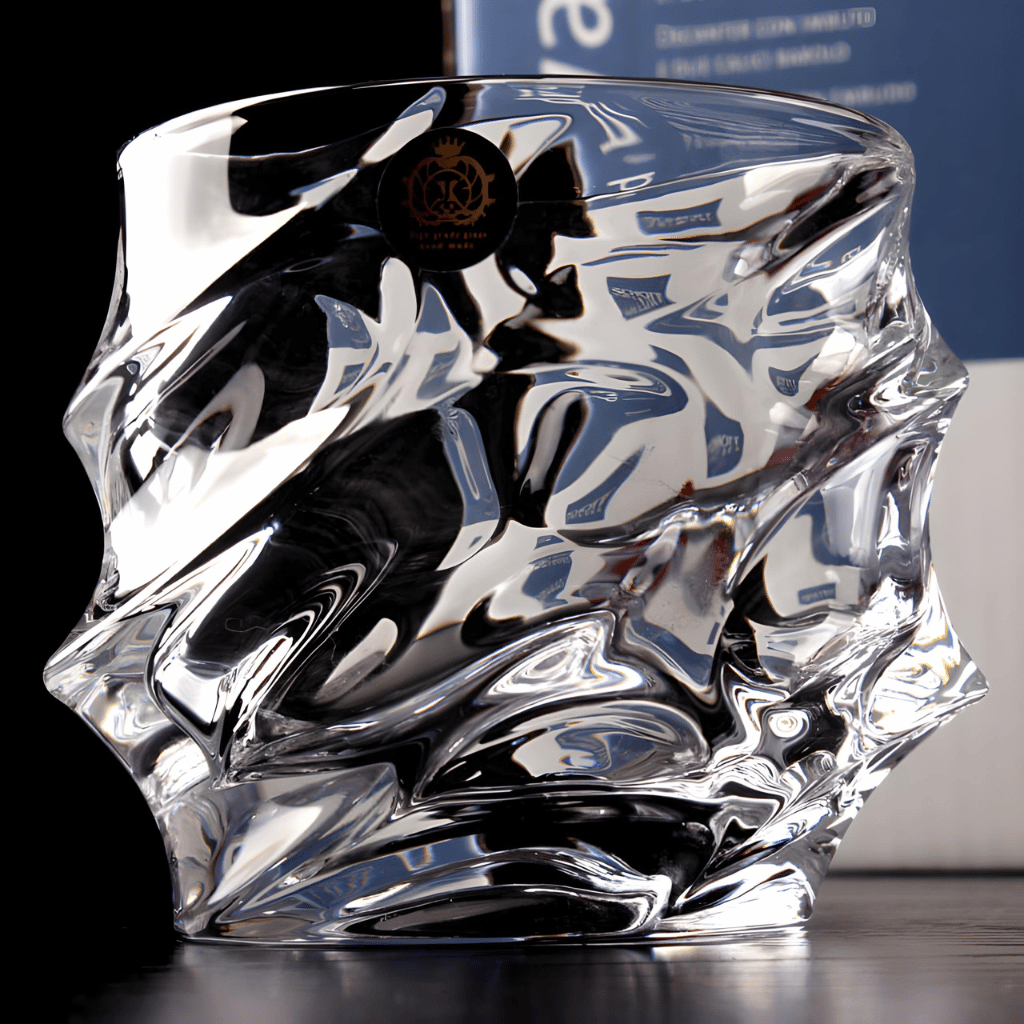 Kristallen Whiskyglas met Tornadovorm 300ml voor Premium Drankbeleving | Handgemaakt Japans-Geïnspireerd Spiraaldesign | Sansoti
