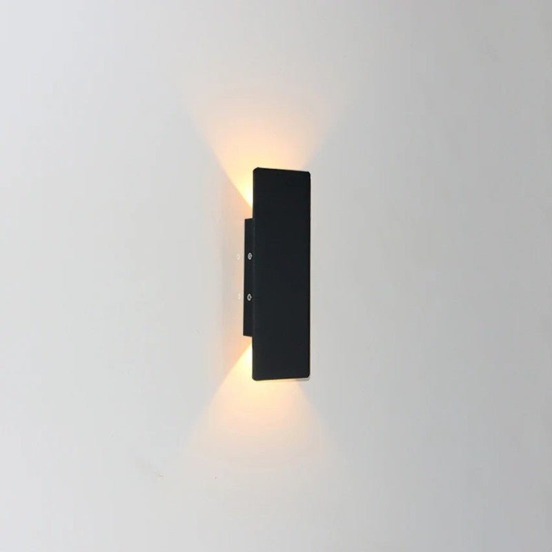 Aluminiowa zewnętrzna lampa ścienna LED, odporna na warunki atmosferyczne, IP65, ciepłe i zimne białe światło, oświetlenie ogrodowe, tarasowe i wejściowe | Sansoti