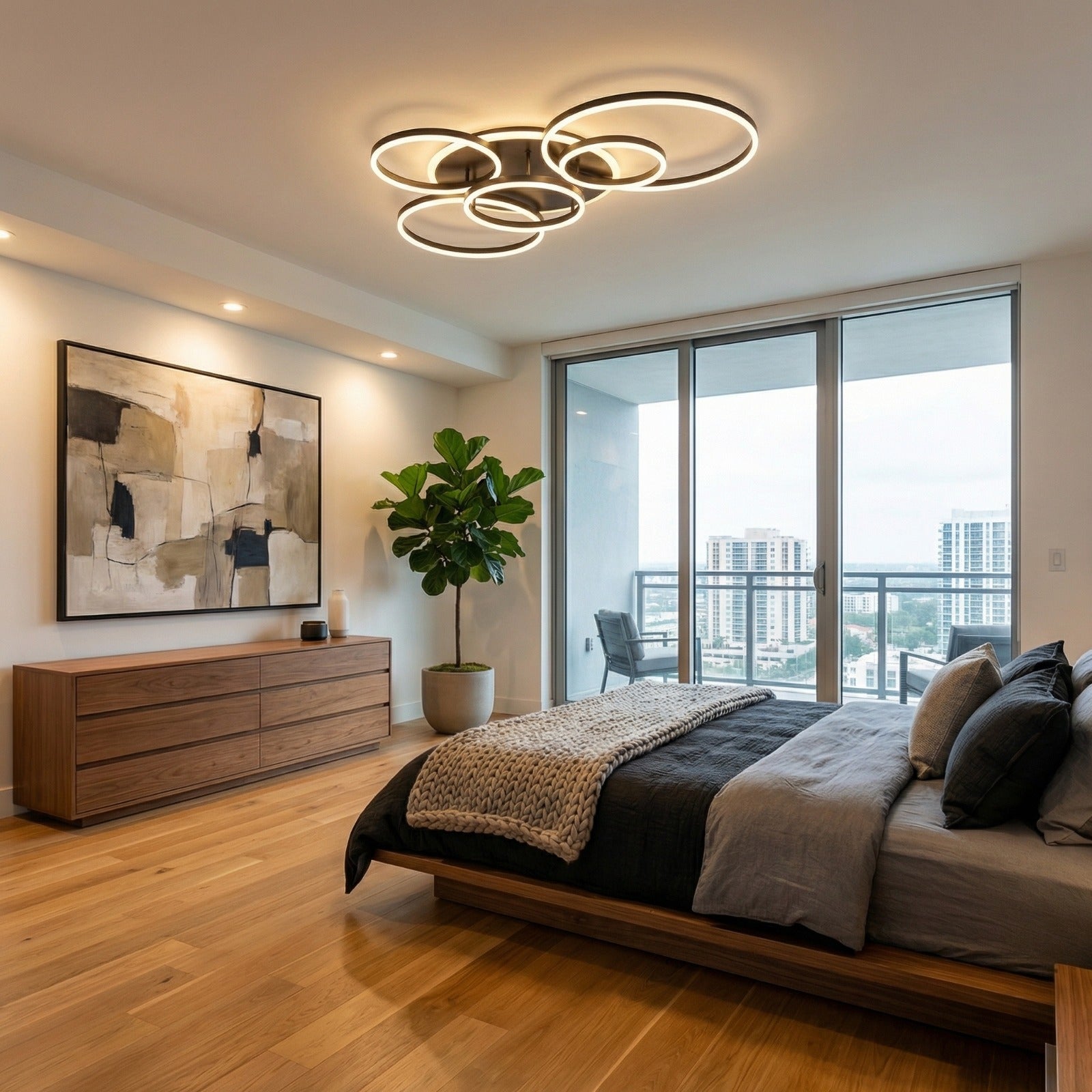 Minimalistyczna aluminiowa lampa wisząca E27 z LED, regulowana, nowoczesny design do jadalni, sypialni i kącika do czytania | Sansoti