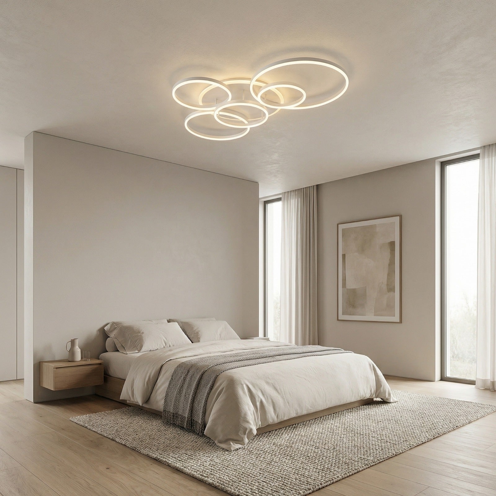 Minimalistyczna aluminiowa lampa wisząca E27 z LED, regulowana, nowoczesny design do jadalni, sypialni i kącika do czytania | Sansoti