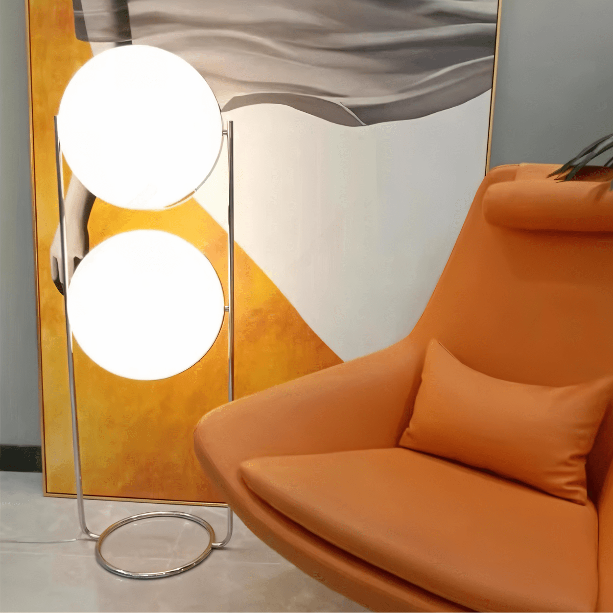 Rasu Minimalistische Stehlampe aus massivem Stahl mit stabilem Fuß | Restfield