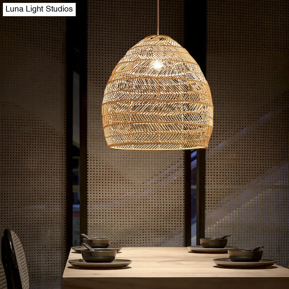 Rattan-Hängeleuchte Cloche skandinavisches Design Esszimmerbeleuchtung natürlicher Stil Wohnzimmer Küche Esszimmer | Sansoti