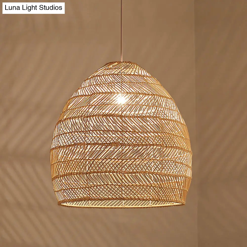 Rattan-Hängeleuchte Cloche skandinavisches Design Esszimmerbeleuchtung natürlicher Stil Wohnzimmer Küche Esszimmer | Sansoti