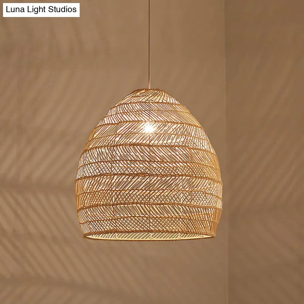 Rattan-Hängeleuchte Cloche skandinavisches Design Esszimmerbeleuchtung natürlicher Stil Wohnzimmer Küche Esszimmer | Sansoti