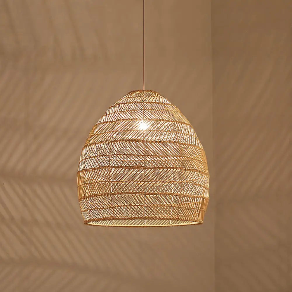 Rattan-Hängeleuchte Cloche skandinavisches Design Esszimmerbeleuchtung natürlicher Stil Wohnzimmer Küche Esszimmer | Sansoti
