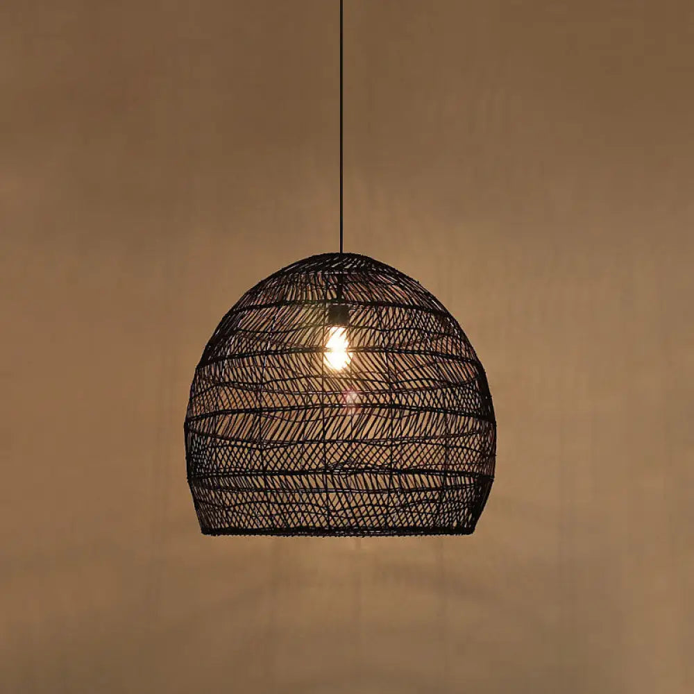 Rattan-Hängeleuchte Cloche skandinavisches Design Esszimmerbeleuchtung natürlicher Stil Wohnzimmer Küche Esszimmer | Sansoti