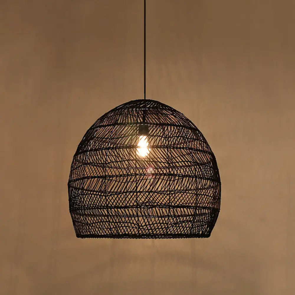Rattan-Hängeleuchte Cloche skandinavisches Design Esszimmerbeleuchtung natürlicher Stil Wohnzimmer Küche Esszimmer | Sansoti