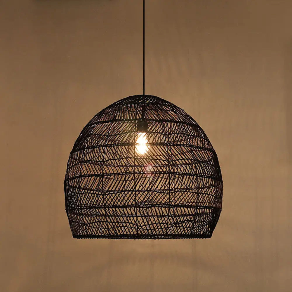 Rattan-Hängeleuchte Cloche skandinavisches Design Esszimmerbeleuchtung natürlicher Stil Wohnzimmer Küche Esszimmer | Sansoti