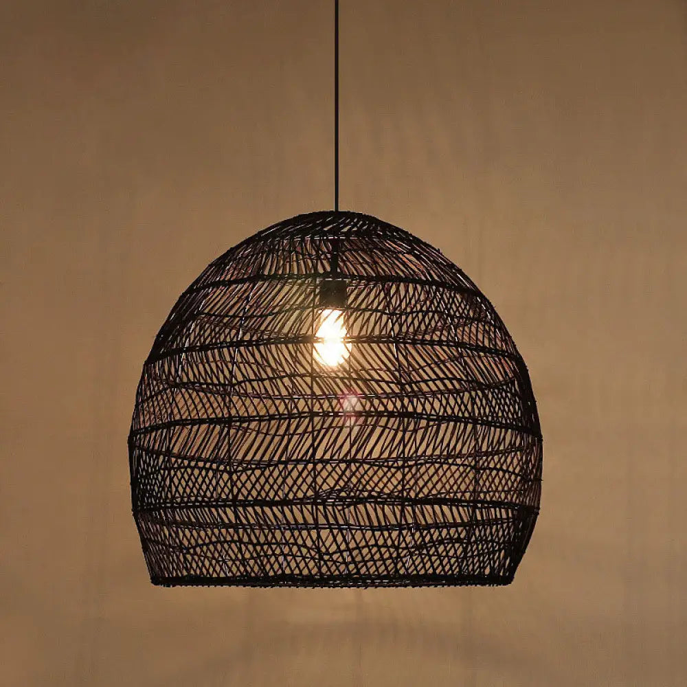 Rattan-Hängeleuchte Cloche skandinavisches Design Esszimmerbeleuchtung natürlicher Stil Wohnzimmer Küche Esszimmer | Sansoti