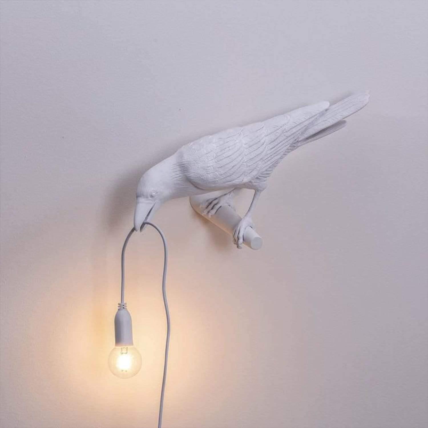 Raaf Tafellamp Silhouet Zwart Wit Decoratief LED Leeslamp Mystieke Sfeerverlichting Boekenkast Bureau | Sansoti