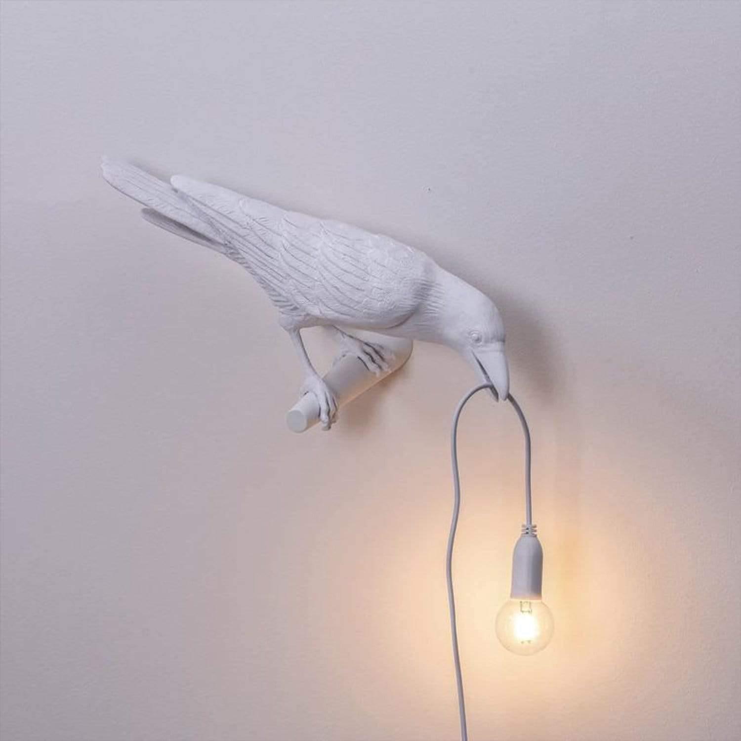 Raaf Tafellamp Silhouet Zwart Wit Decoratief LED Leeslamp Mystieke Sfeerverlichting Boekenkast Bureau | Sansoti