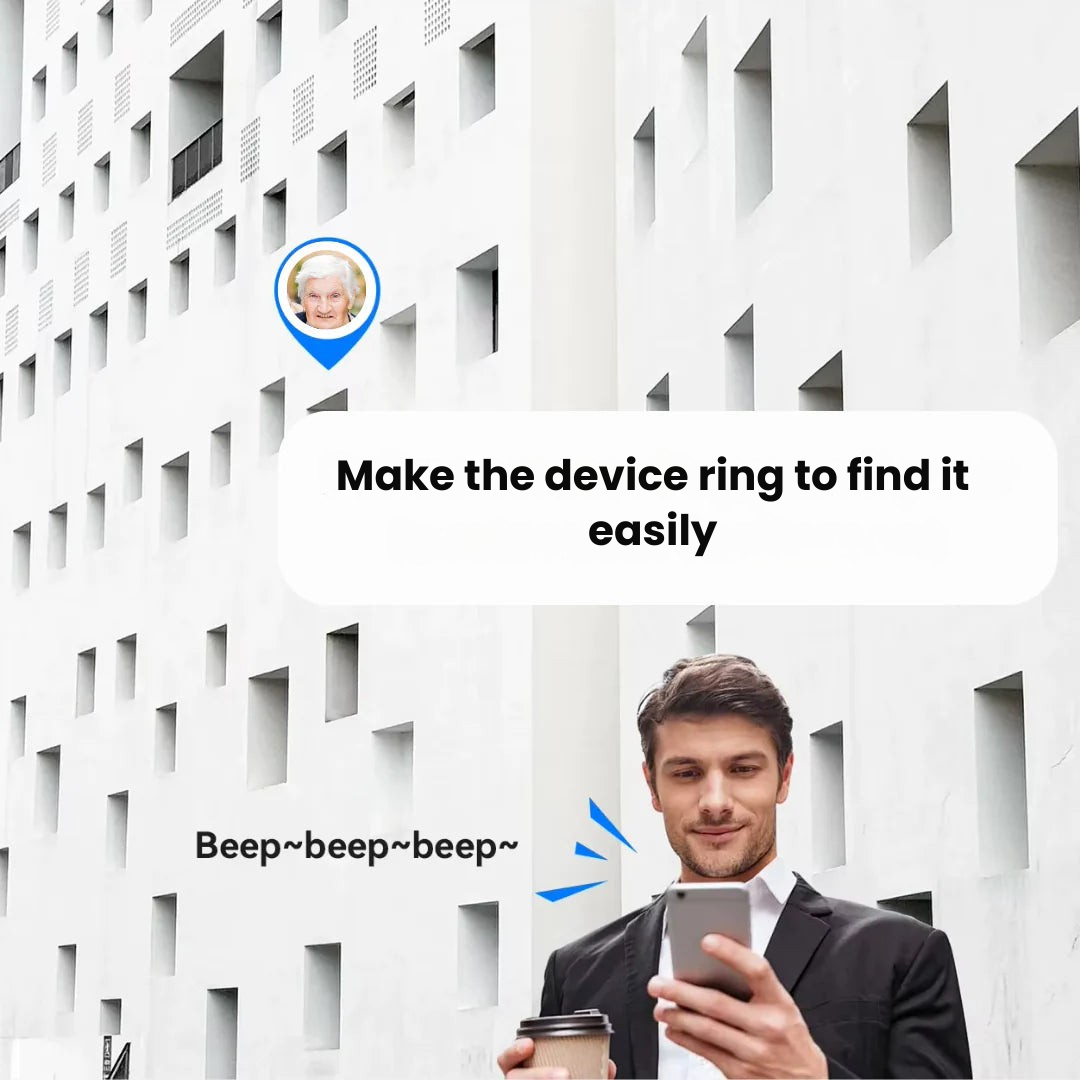 GPS Tracker for Seniors Real-Time Location Tracking Waterproof No Subscription with iOS Support | Sansoti