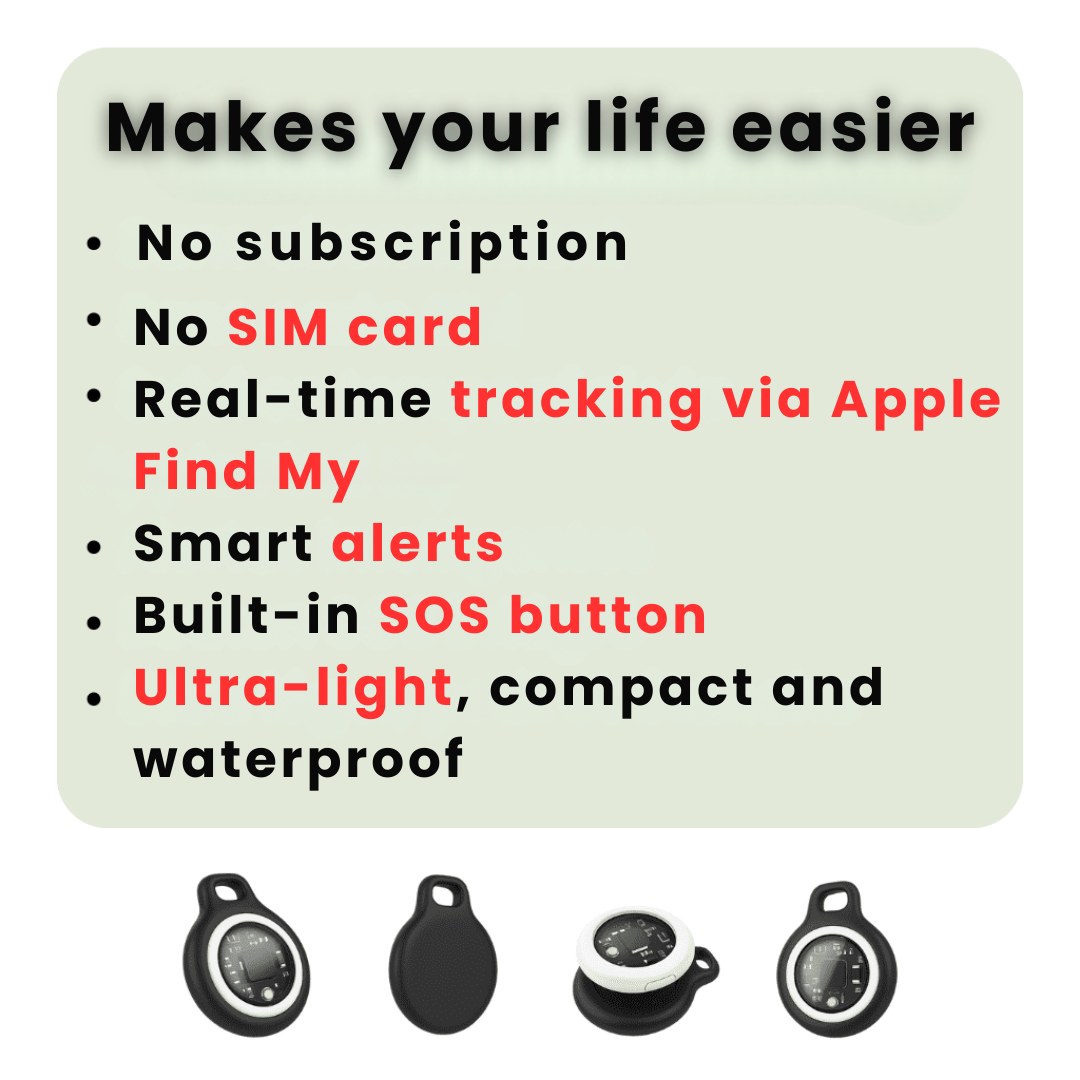 GPS Tracker for Seniors Real-Time Location Tracking Waterproof No Subscription with iOS Support | Sansoti