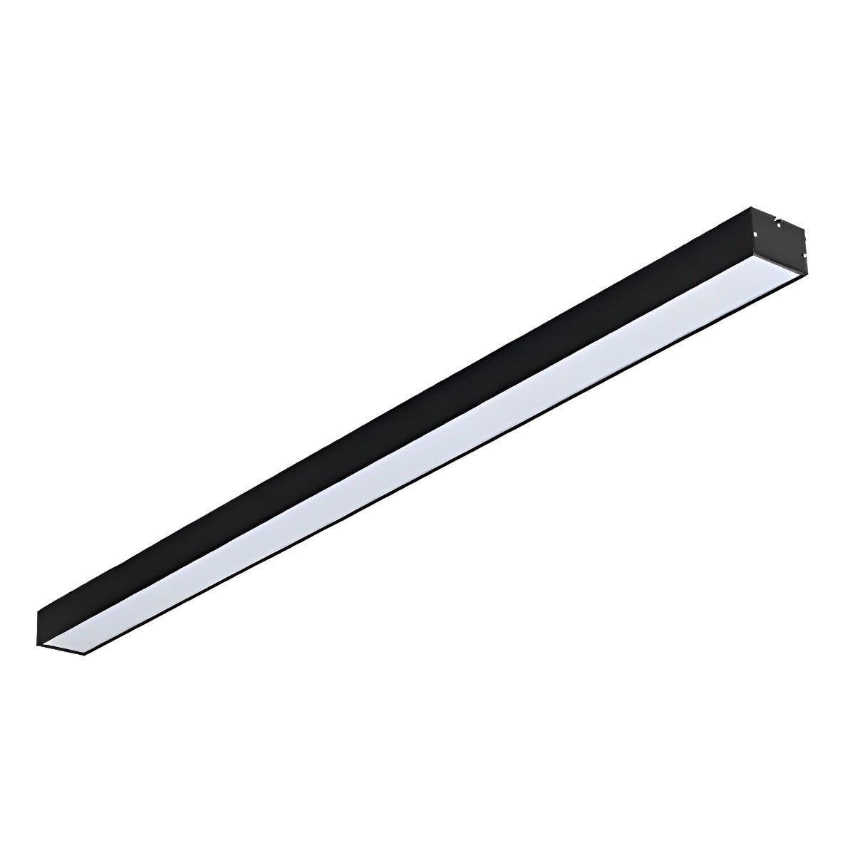 Bandeau LED encastrable noir en aluminium, plafonnier pour bureau, magasin et restauration, design moderne et épuré, éclairage d’ambiance | Sansoti
