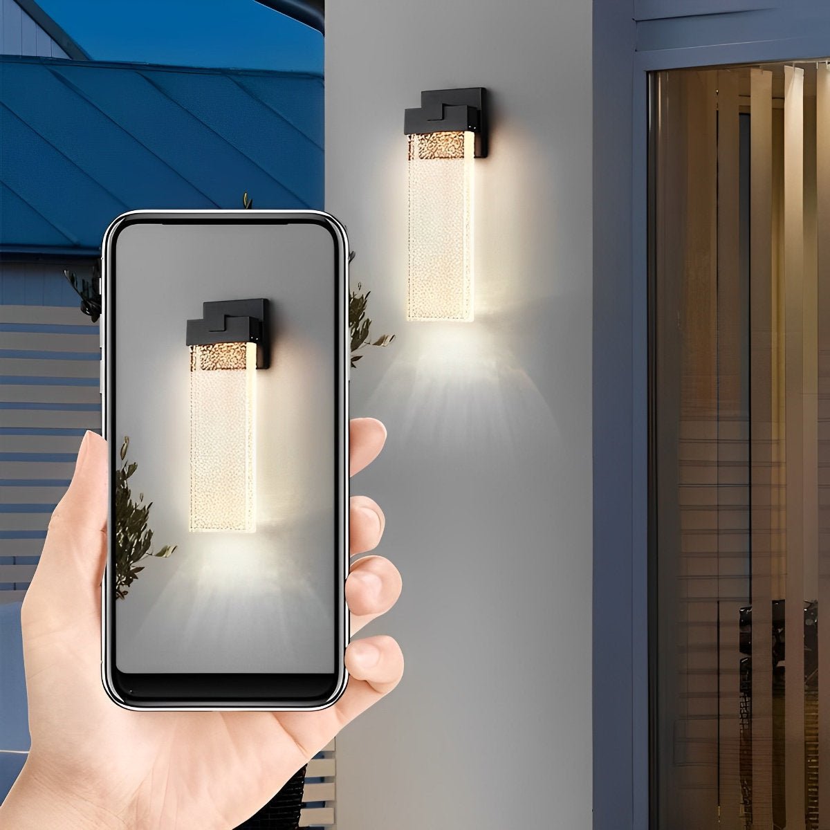 Außen LED Wandleuchte Kristall Aluminium Schwarz 10W 18W 24W IP54 Fassade Haustür Garten Villa Außenlampe Modern | Restfield