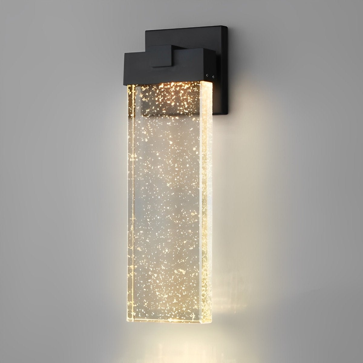 Außen LED Wandleuchte Kristall Aluminium Schwarz 10W 18W 24W IP54 Fassade Haustür Garten Villa Außenlampe Modern | Restfield