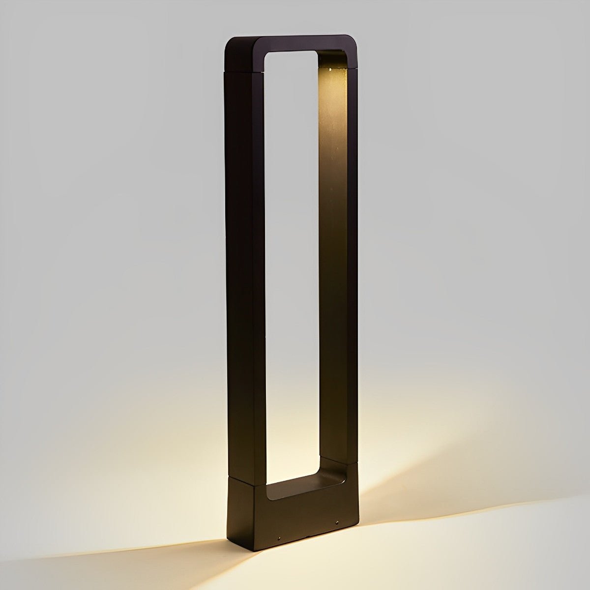 Sockellampe LED 10W Schwarz Aluminium Garten Einfahrt Weg IP65 Stehende Außenlampe Rechteck Warmweiß 3000K Rasenlampe Gartenbeleuchtung | Restfield
