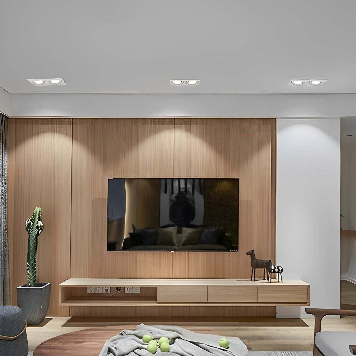 Einbaustrahler Doppel LED Aluminium Weiß 24W Decke Wohnzimmer Küche Laden Verstellbar Downlight Einbauleuchte Modern | Restfield