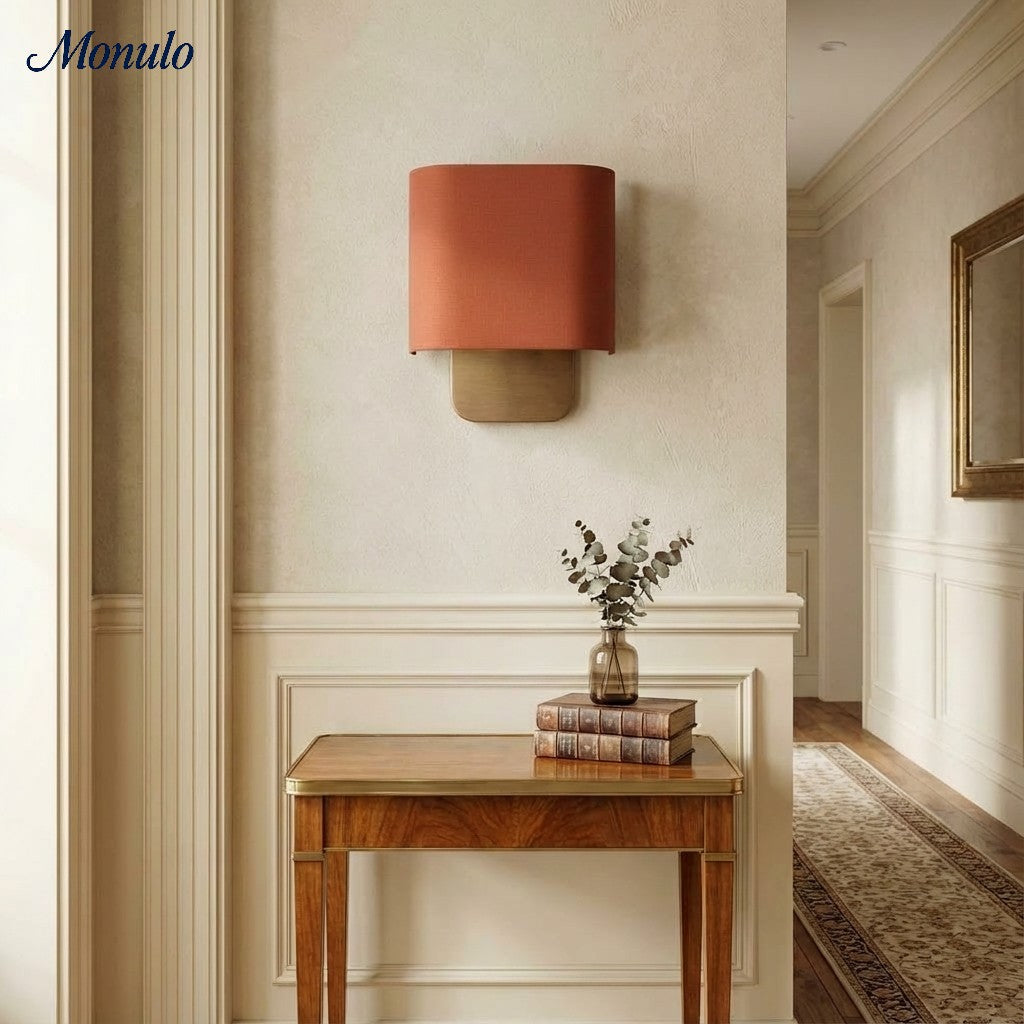 Stoffen Wandlamp met Metalen Fitting voor Leeslicht Slaapkamer | Sansoti