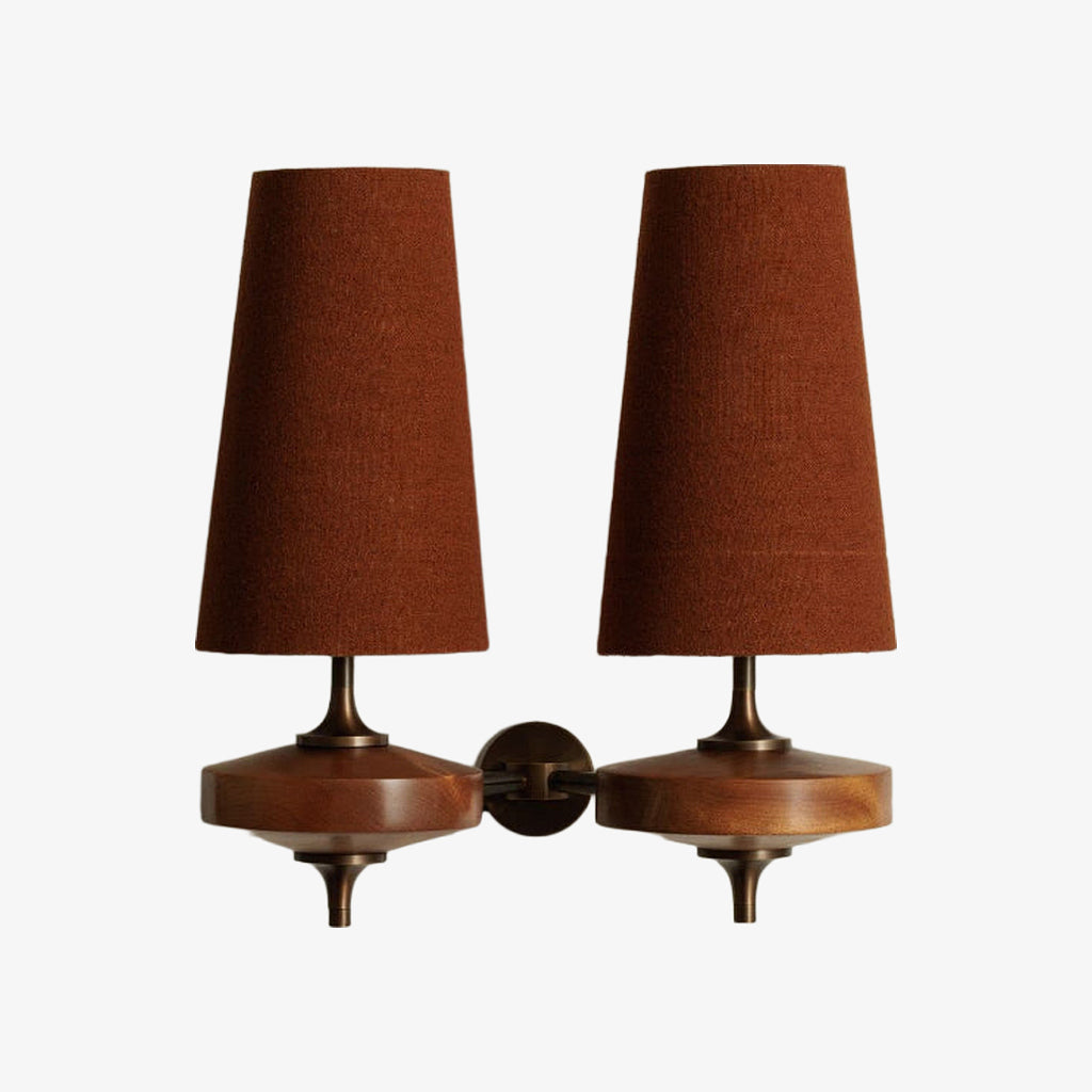 Retro Wandlamp met Stoffen Kap – Vintage Verlichting voor Slaapkamer | Sansoti
