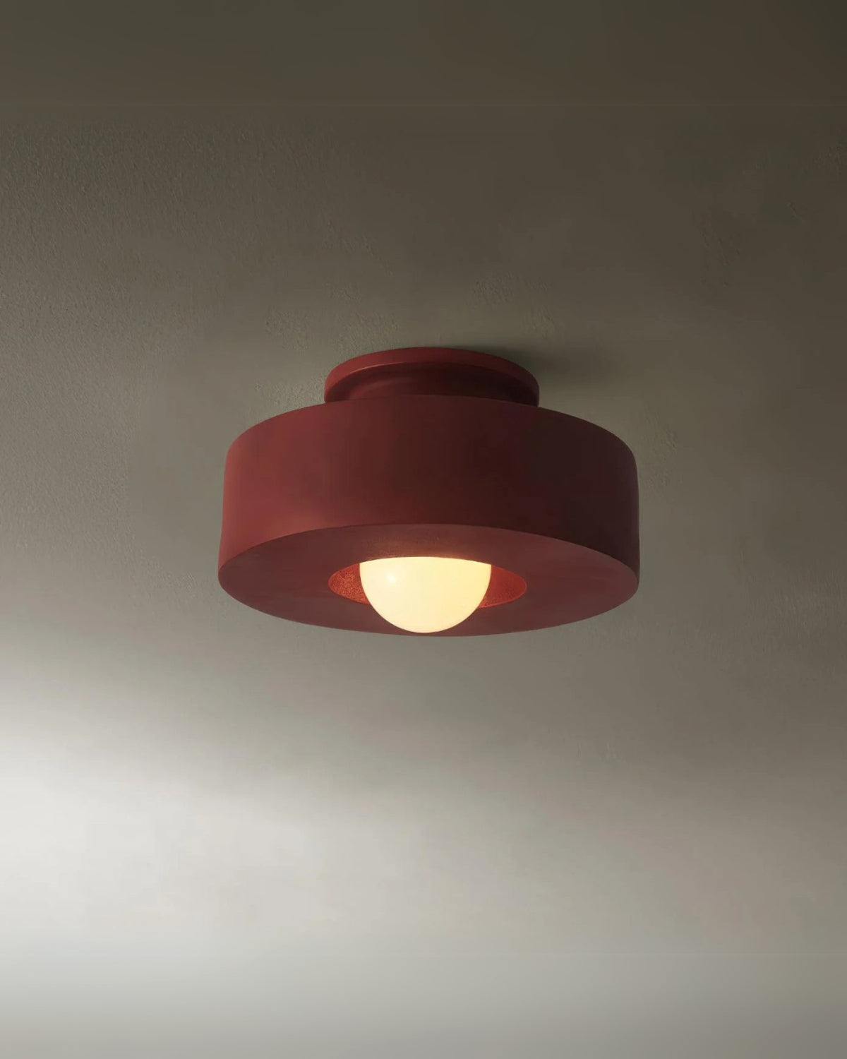 Moderne runde Deckenleuchte aus Resin mit integrierter LED – minimalistische Flush-Mount-Designlampe 30 cm | Restfield