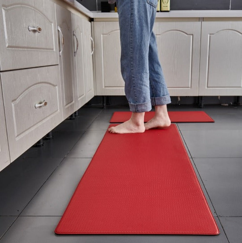 Keukenmat Antivermoeidheid Foam Rood Non-slip Waterbestendig Keuken Sta Mat Comfortmat Vloermat Lang Staan Koken | Sansoti