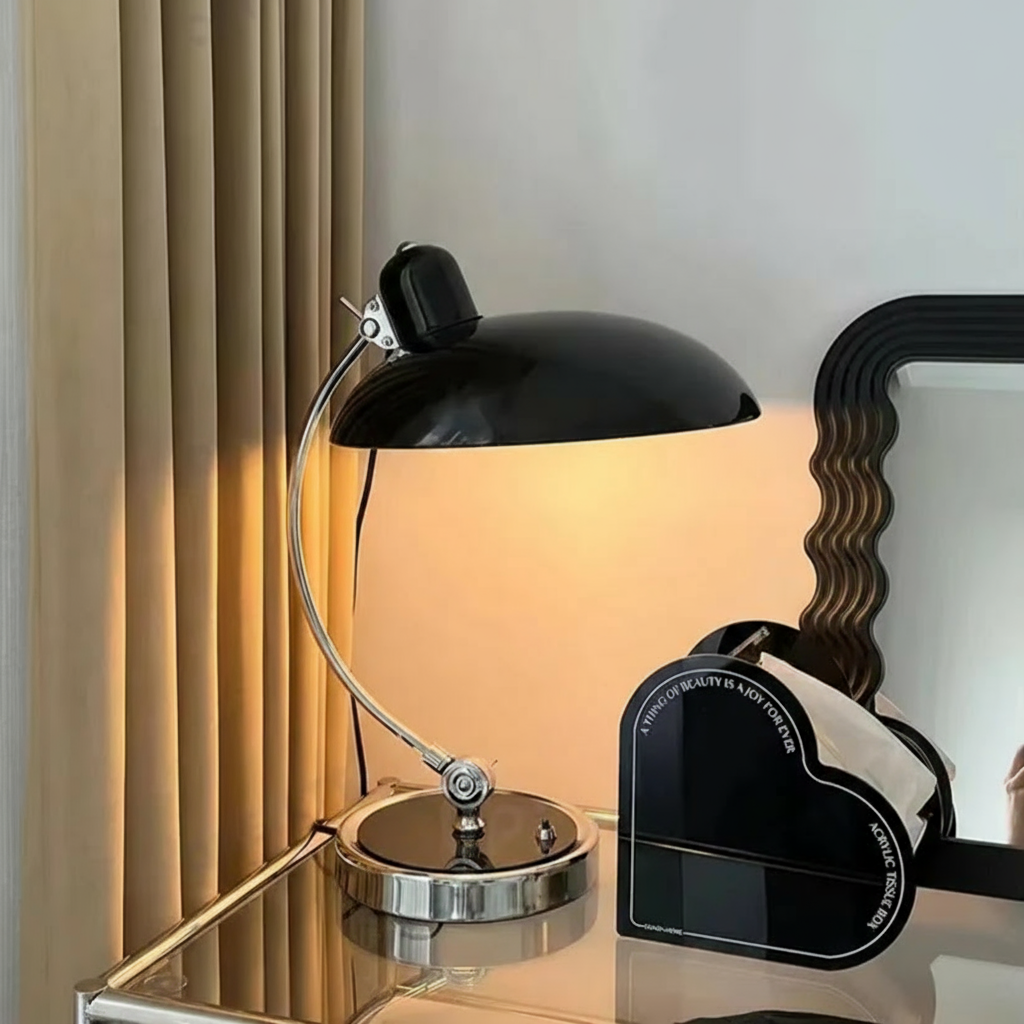 Metal Table Lamp Arch-Shaped 3 Color Temperatures Adjustable 35cm Reading Lamp Desk Bedroom Study Dimmable | Sansoti