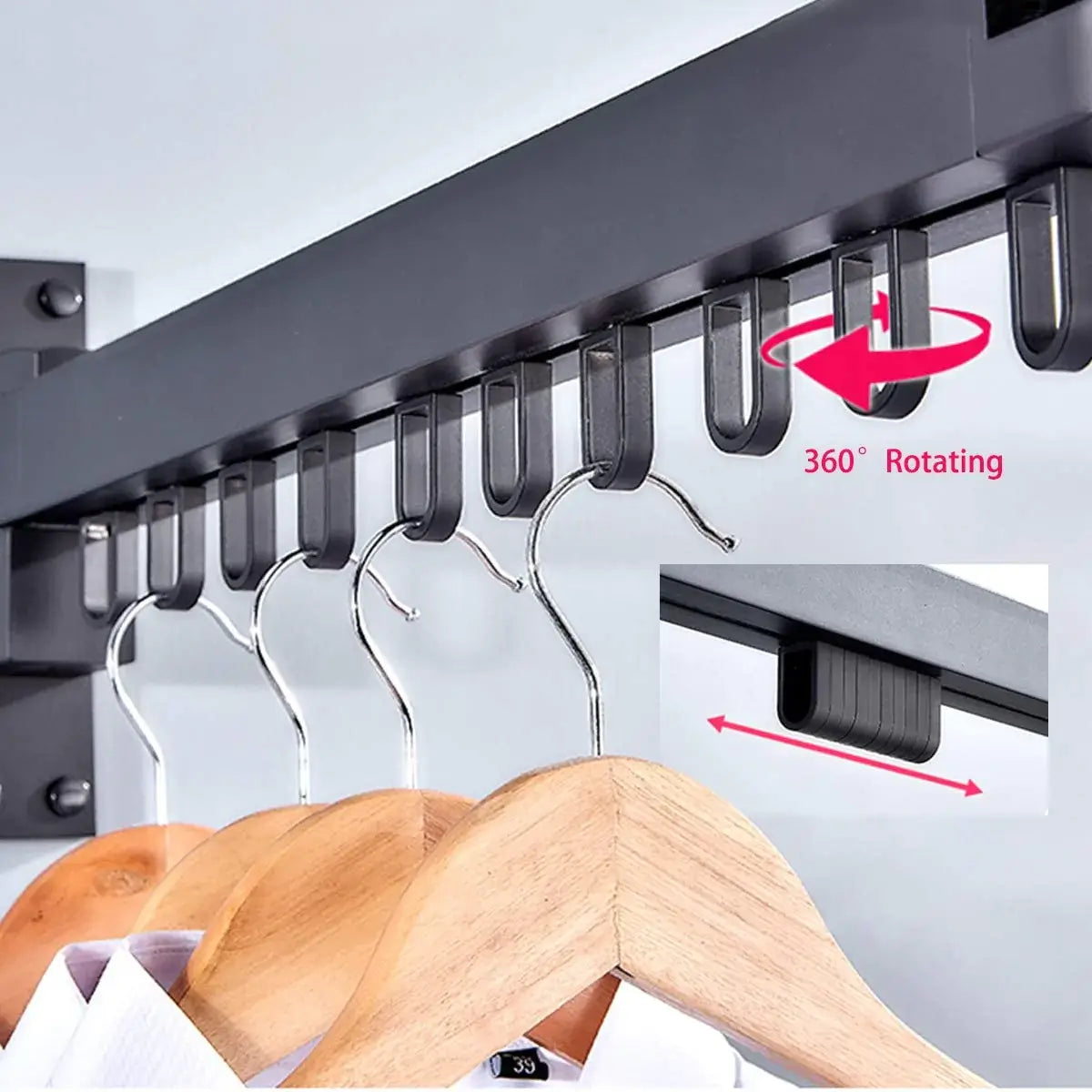Foldable Wall Drying Rack Grey Aluminum 180° Rotatable – Space-Saving Laundry Rack for Clothes & Towels | Sansoti