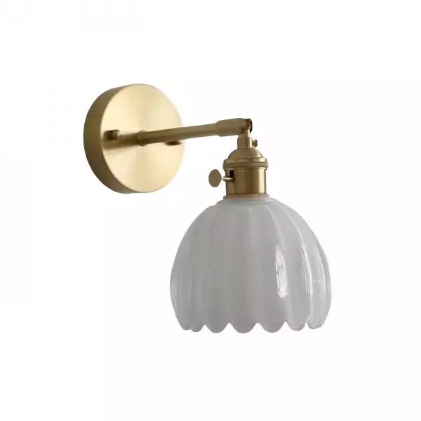 Wandlampe Tulpe Retro Glas Blumen Design Metall Vintage Stimmungsbeleuchtung | Restfield