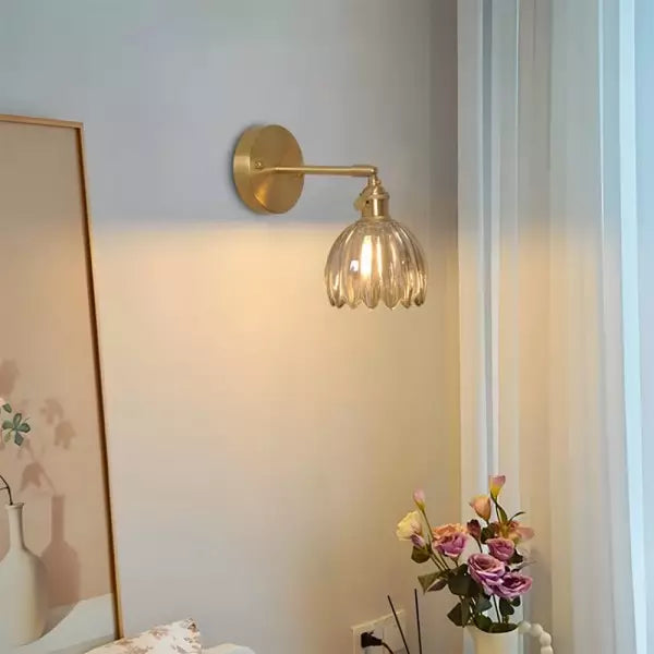 Wandlampe Tulpe Retro Glas Blumen Design Metall Vintage Stimmungsbeleuchtung | Restfield