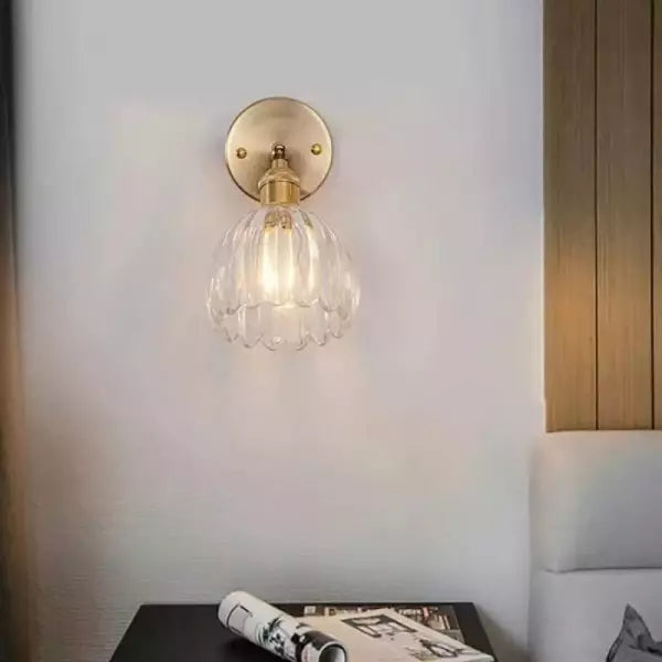 Wandlampe Tulpe Retro Glas Blumen Design Metall Vintage Stimmungsbeleuchtung | Restfield