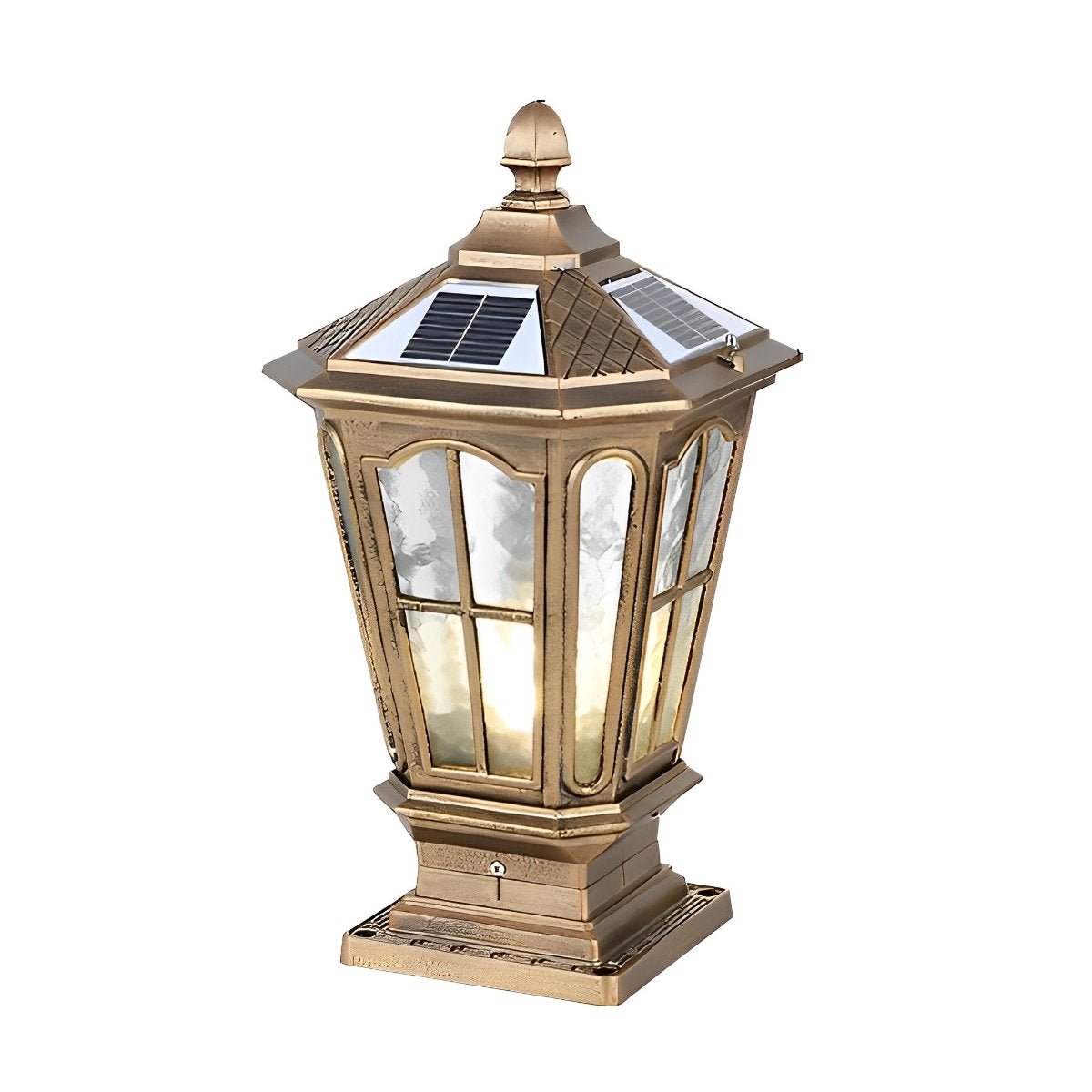 Sonnenlampe Pfosten Außenleuchte Schwarz Aluminium Garten Einfahrt Sockel Laterne Vintage Solar Gartenbeleuchtung Zaunpfosten Lampe Außenbeleuchtung | Restfield