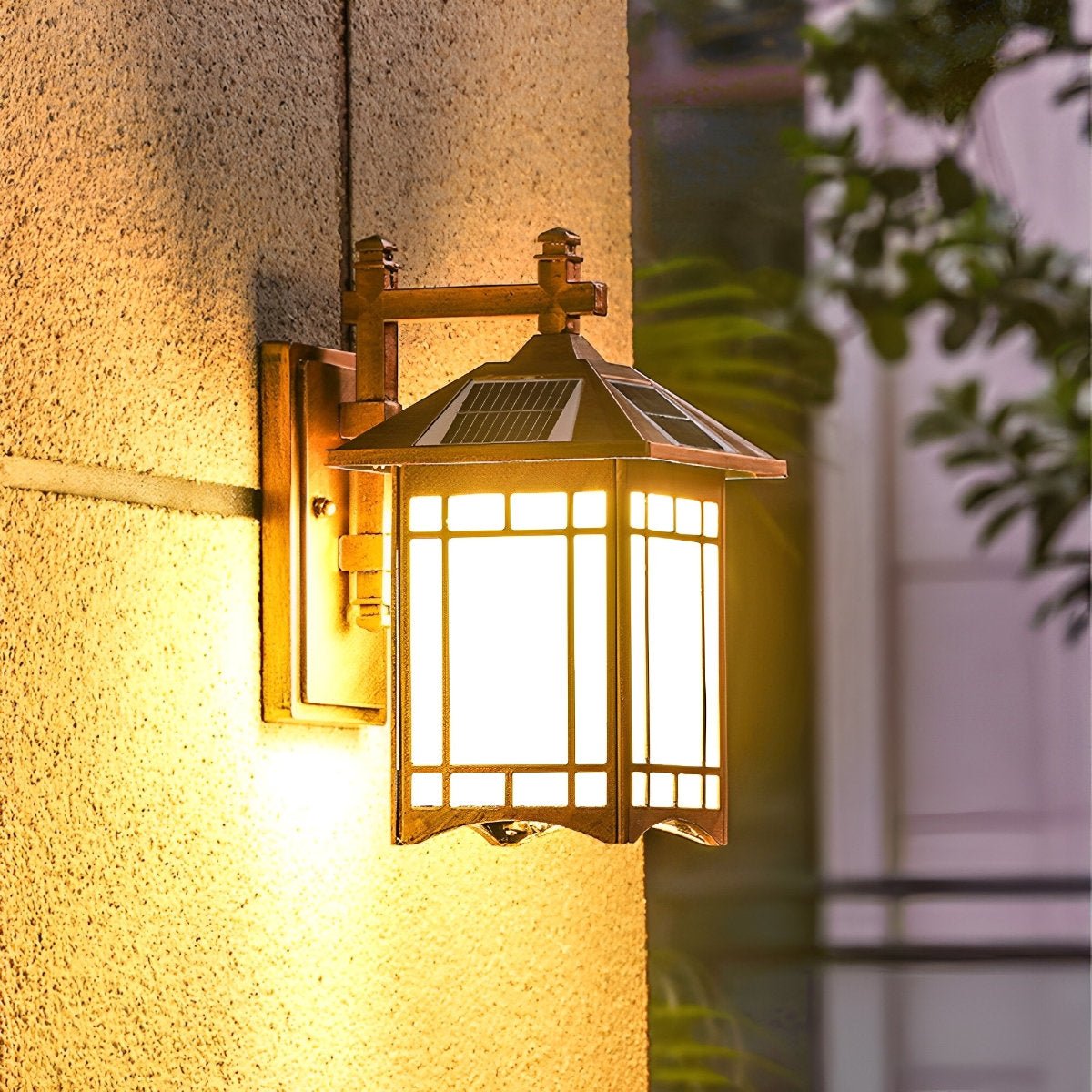 Außenleuchte Solar Wandleuchte Aluminium Schwarz Bronze Garten Klassisch Laterne Außenwandleuchte Solarenergie IP55 Villa Einfahrt Veranda | Restfield